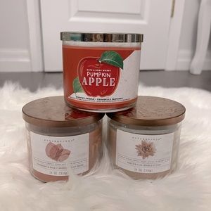 Bath and Body Works and Autumnscape Set of 3 Candles